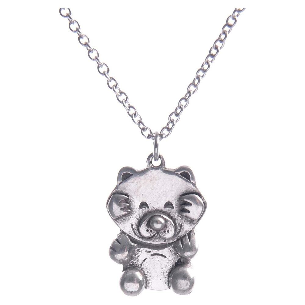Shag Wear Womens Pewter Spirit Animal Silver Pendant Necklace - Tiger NEW